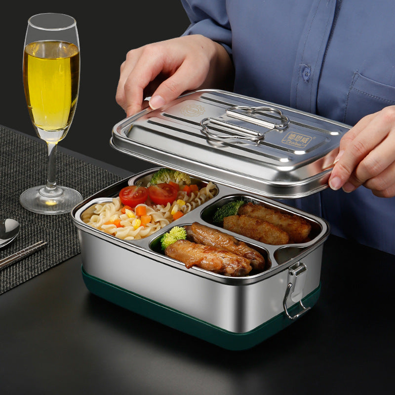 304 Stainless Steel Sealed Overflow-proof Double-layer Convenient Lunch Box